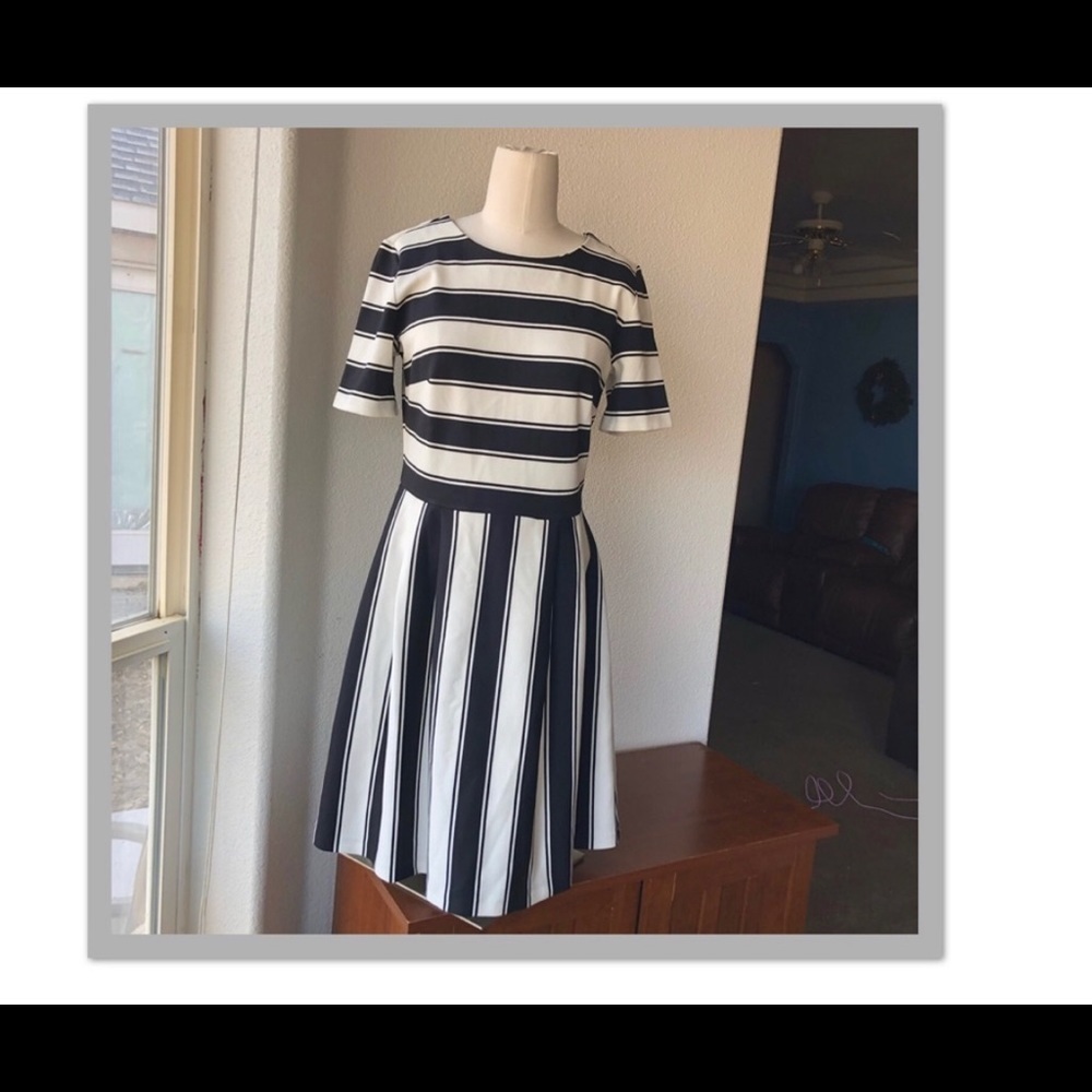 Striped Black and White Dress